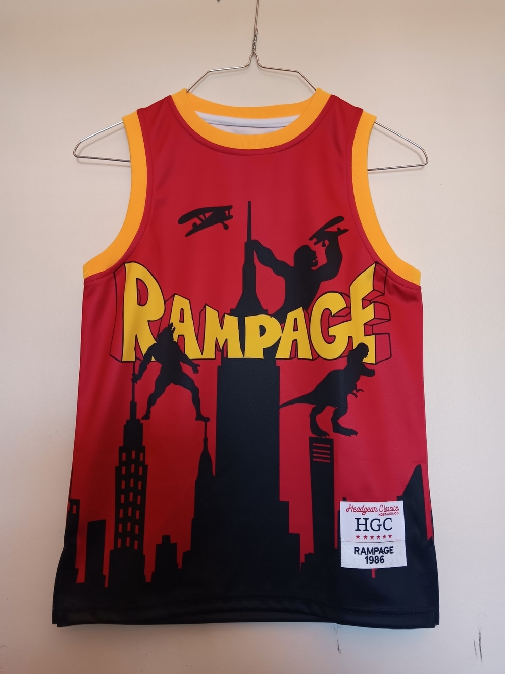 Rampage Red & Yellow Graphic Jersey Tank for Kids